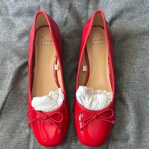 a new day Red Flats with Bow Detail